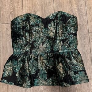 Lilly Pulitzer Black and Green Floral Top